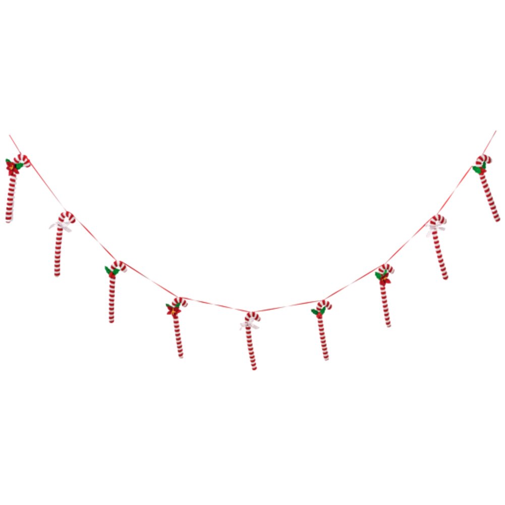 Midwest, Collectibles, Gifts, 2024, Candy Cane, Felt, Garland, 824499